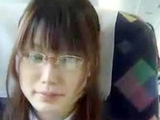 Japanese schoolgirl eagerly spreads her legs on public train for some nippon fuck action