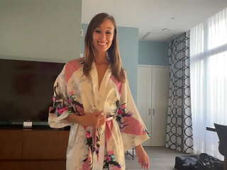 Love hot asian christy love fucks fan with her tight body - pov cum on tits