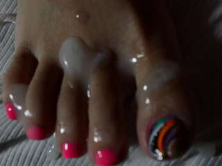 Cum on asian wife sexy feet