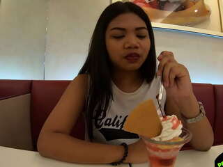 Asian girl with wet pussy